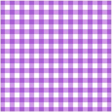 Tartan Plaid Seamless Pattern. Kitchen Checkered Purple Tablecloth Napkin Fabric Background.