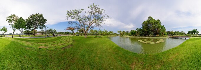 Wall Mural - 360 Panorama of public park