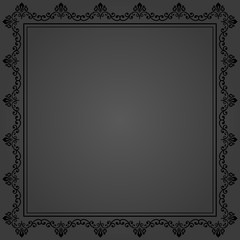 Wall Mural - classic vector square frame with arabesques and orient elements. abstract ornament with place for te