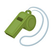 Whistle football fan.Fans single icon in cartoon style vector symbol stock illustration.