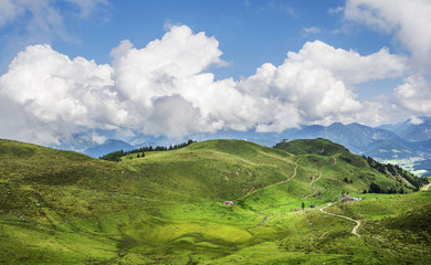 Wall Mural - Amazing landscape on the trail leads on Wildseelodersee Lake in Tirolean Alps, Austria