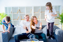 Family Playing Video Games