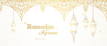 Vector Banner For Ramadan Kareem Greeting.