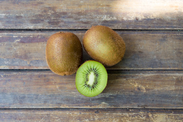 Canvas Print - Fresh Kiwifruit or Chinese gooseberry  closeup image 