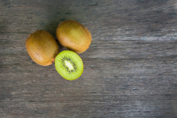 Canvas Print - Fresh Kiwifruit or Chinese gooseberry  closeup image 