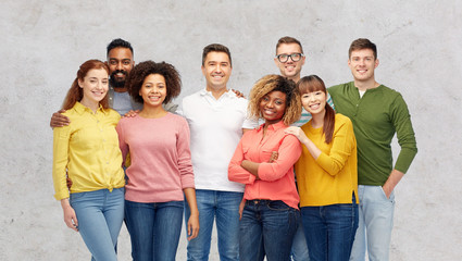 Wall Mural - international group of happy smiling people