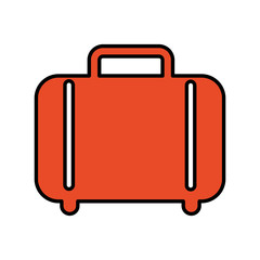 suitcase travel isolated icon vector illustration design