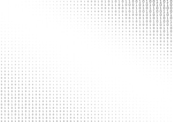 Binary code black and white background