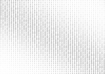 Binary code black and white background