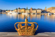Gilded Crown of Skeppsholmsbron Bridge, Stockholm, Sweden