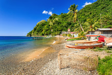 Boats On Soufriere Bay, Soufriere, Dominica