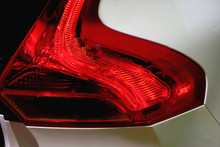 Car Detail .Now Led Taillght By Night .The Rear Lights Of The Car,in Hybrid Sports Car Developed Car's Rear Brake Light