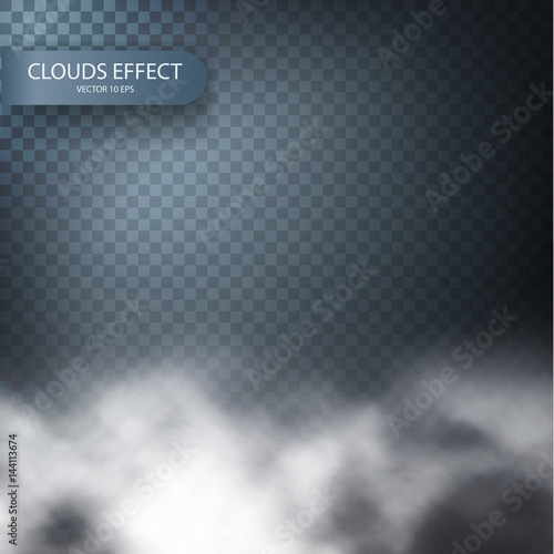 Plakat Efekt chmury na przezroczystym tle realistyczne