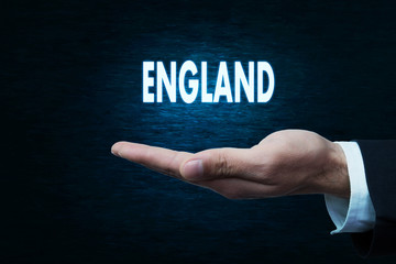 Wall Mural - Hand holding England word