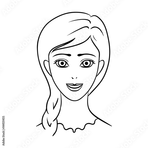 Avatar Of A Girl With Red Hair Avatar And Face Single Icon In