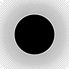 Poster - Concentric circular pattern. Random burst, radiating, radial element with distortion