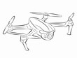 illustration of a drone flying, vector draw