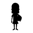 young girl holding ball icon image vector illustration design 