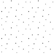 White Sky With Black Little Stars Seamless Vector Pattern Background Illustration 