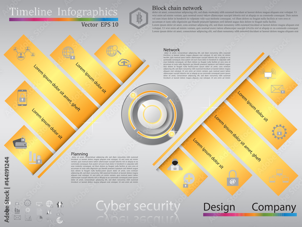 Vector de Stock Timeline infographic, business style timeline banner ...