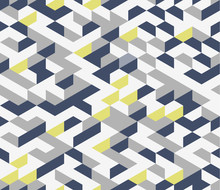 Gray Irregular Vector Abstract Geometric Seamless Pattern With Hexagons