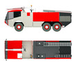 airport fire service truck 3d rendering