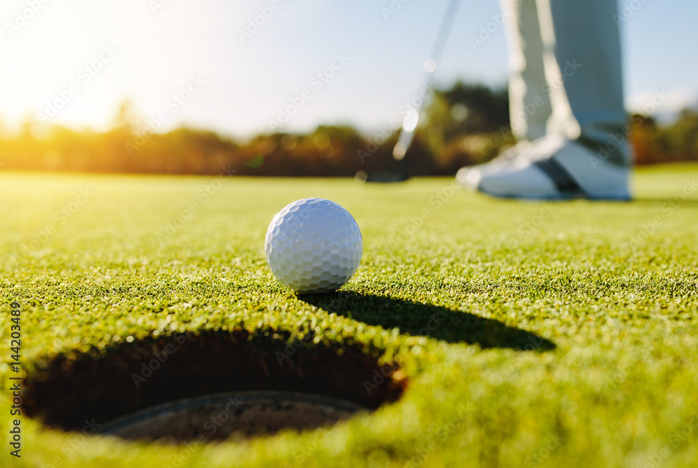 Putting Ball Professional golfer putting ball Stock Photo | Adobe Stock