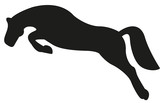 Fototapeta Koty - jumping hourse vector silhouette