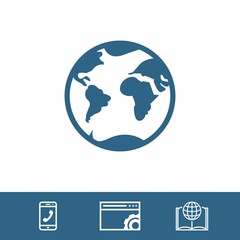 Wall Mural - earth icon stock vector illustration flat design