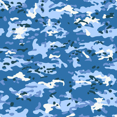 Wall Mural - Modern Winter Multicam Camouflage seamless patterns. Military background and texture. Vector Illustration.