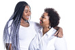 © Louis-Paul Photo - mother and her teenage daughter isolated on white