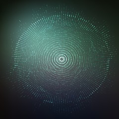 Wall Mural - vector abstract sphere of particles, points array. futuristic vector illustration. technology digita