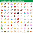 © juliars - 100 beauty salon icons set, cartoon style