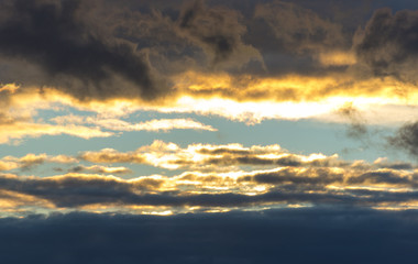 Dramatic sunset and sunrise sky, background, texture