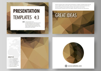 Wall Mural - set of business templates for presentation slides. easy editable abstract vector layouts in flat des