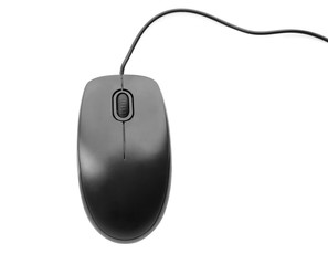 Wall Mural - Modern computer mouse on white background