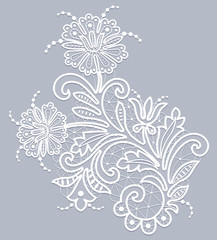 Wall Mural - Floral lace pattern