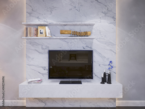 3d Illustration Of The Interior Design Of The Living Room The