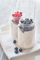 Poster - Chia seed pudding with fresh berries