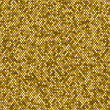 Seamless abstract pattern of golden mosaic. Bright shiny round sequins foil. Elements of round shape on brown background.