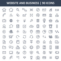business and websites icons set