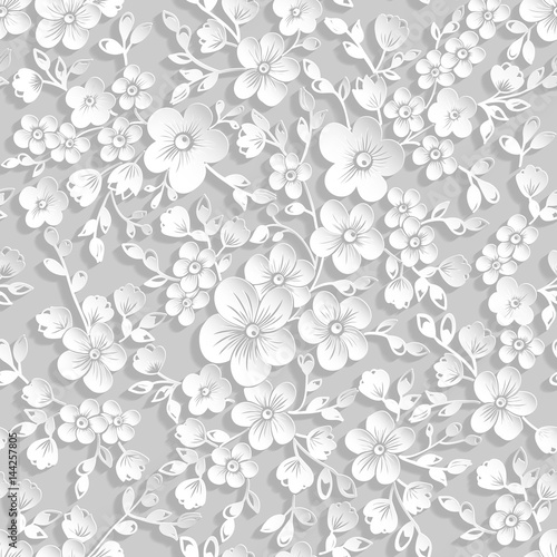 Dekoracja na wymiar  wektor-wzor-w-odcieniach-szarosci-sakura-kwiat-elegancka-tekstura-dla-tla-3d