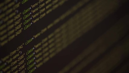 Program code moving on a computer screen