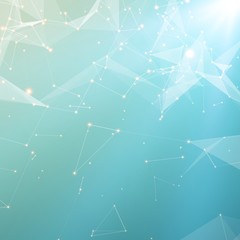 Wall Mural - abstract vector light blue mesh background. futuristic technology style. elegant background for busi