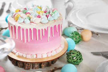 Wall Mural - Beautiful Easter cake on table