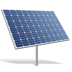 Solar panel isolated on white background vector illustration.