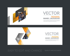 Wall Mural - Vector set of modern horizontal website banners with colourful d