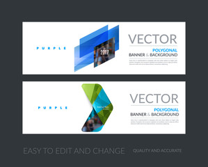 Wall Mural - Vector set of modern horizontal website banners with colourful d