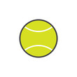 © alekseyvanin - Tennis ball filled outline line icon, line vector sign, linear colorful pictogram isolated on white. Symbol, logo illustration. Editable stroke. Pixel perfect
