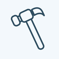 Wall Mural - Vector hammer icon or illustration in linear style